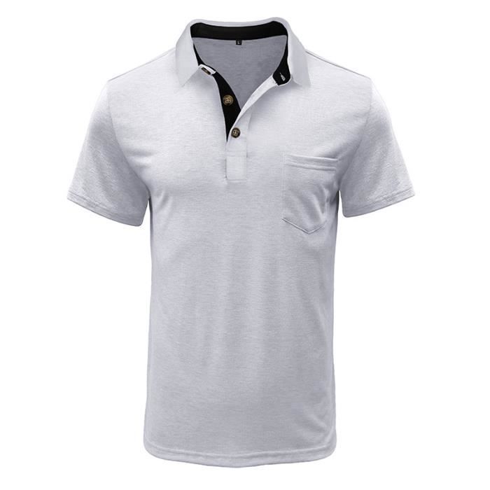 Polo da uomo - Comoda e casual - Taglie forti - Bianca