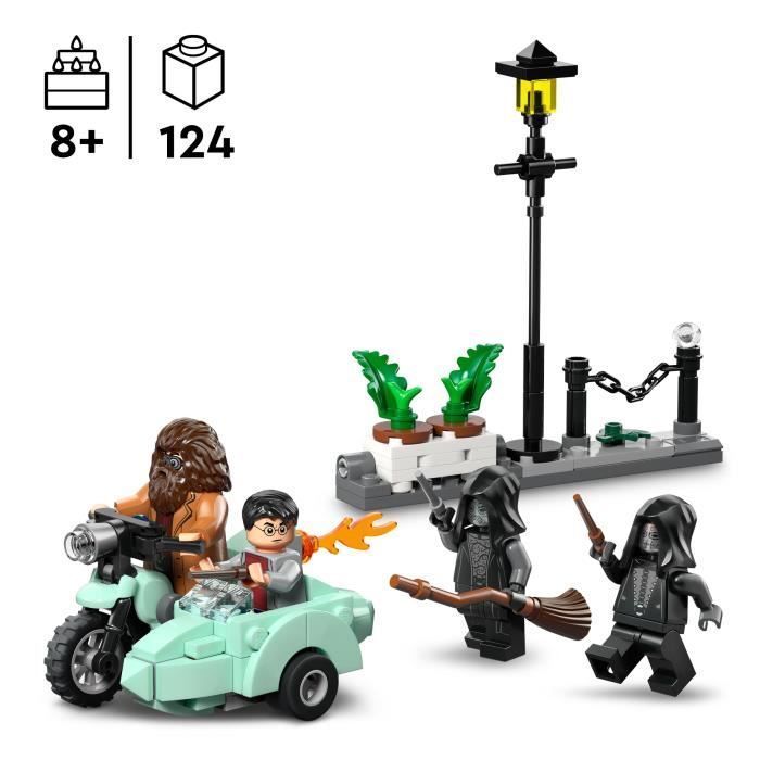 LEGO Harry Potter 76459 Hagrid et Harry s’Échappent de Privet Drive - Jouet Moto dès 8 ans