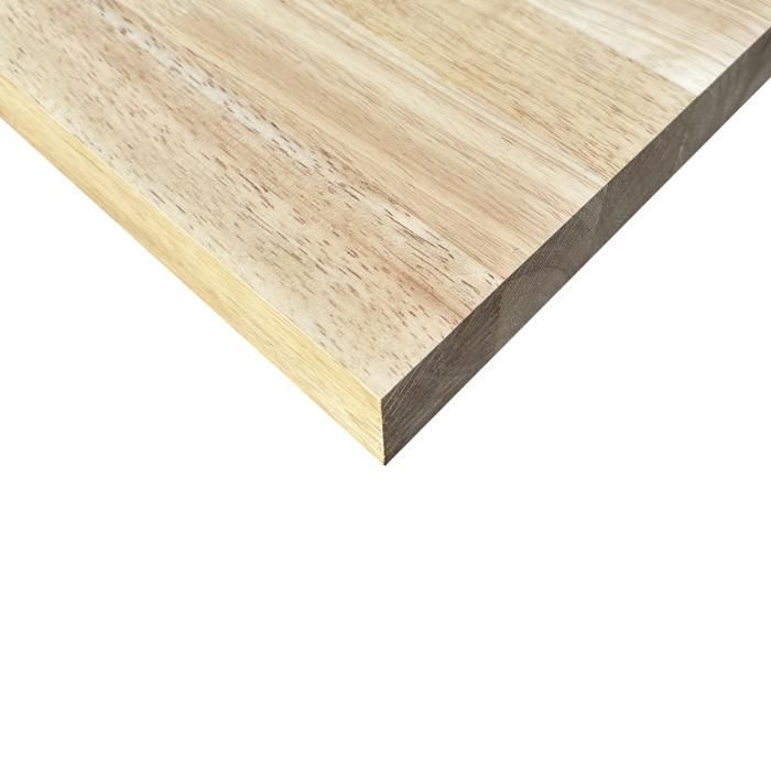 Piano di lavoro in legno massello di Hevea, laminato, con giunzione di testa, L.250 cm x P.65 cm, spessore 36 mm