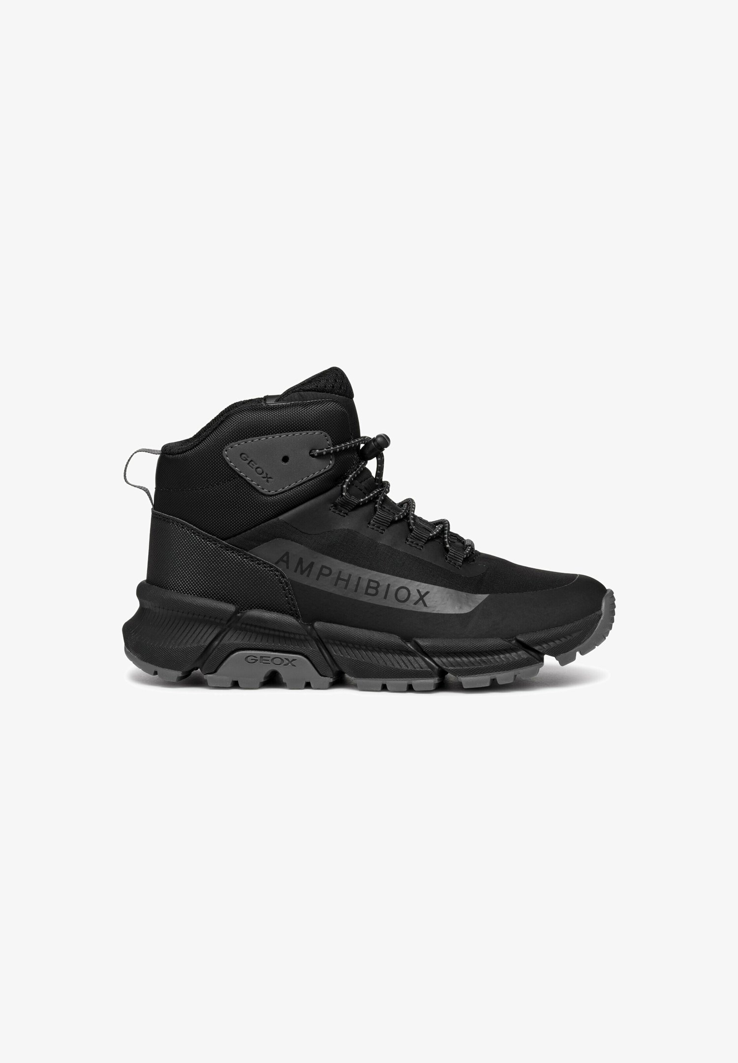 Geox J FLEXYPER PLUS - Scarpe da ginnastica alte - nero grigio scuro