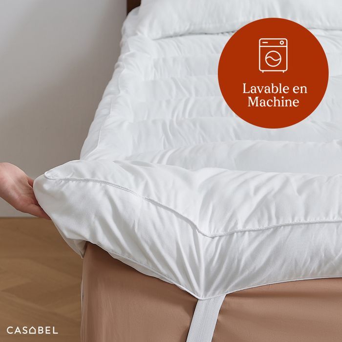 Protetor de colchão CASABEL Cloud 150 x 200 cm Extra Grosso em Microfibra - Conforto Ideal
