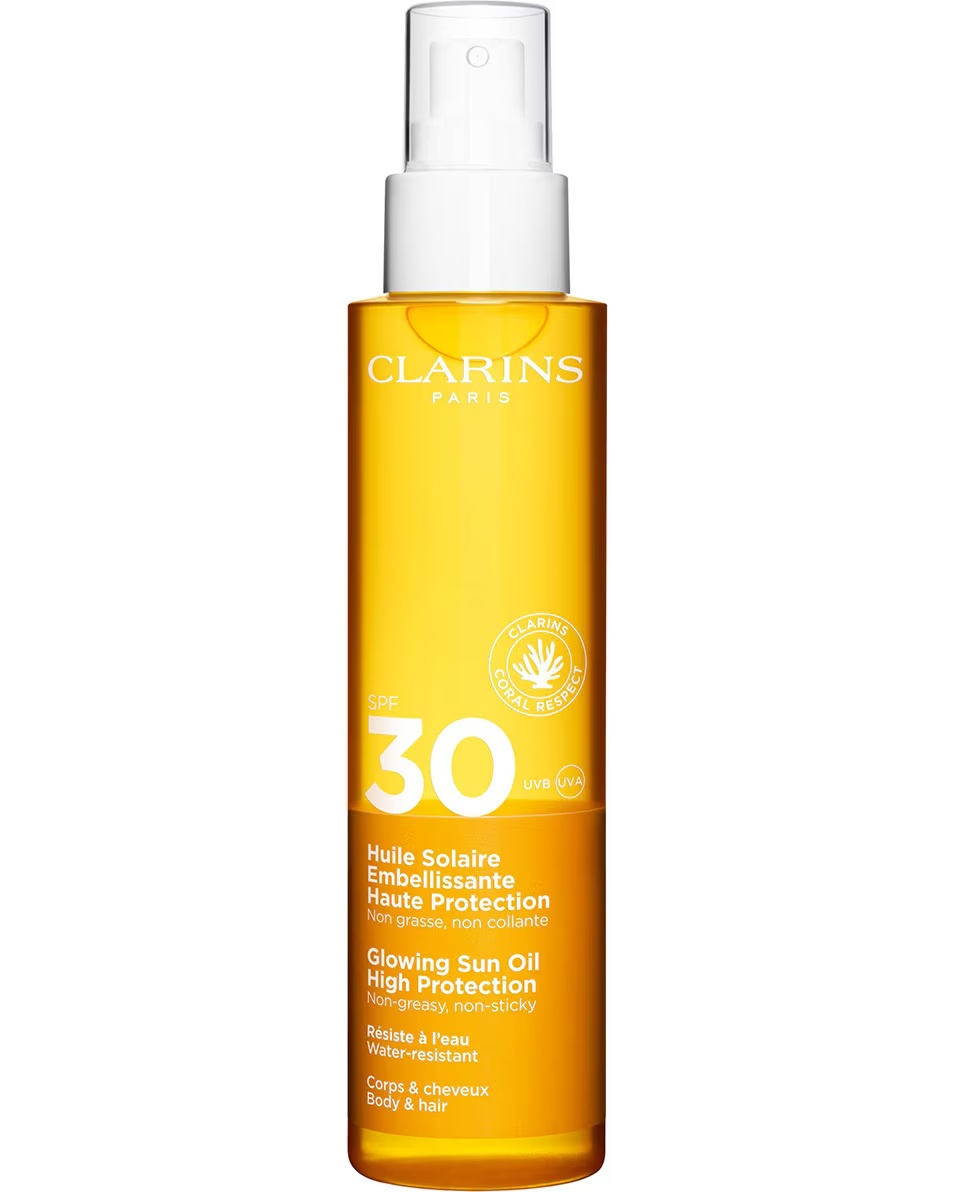 CLARINS Sun Care Ulei de soare strălucitor pentru corp Protecție ridicată SPF 30