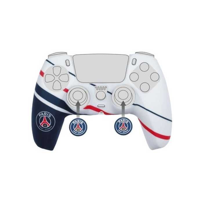 Custodia protettiva per controller DualSense PS5 - KONIX Naruto Shippuden - Silicone - Con poggiapollice - Blu, bianco e rosso