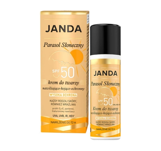 Janda Parasol Słoneczny nawilżająco-kojąco-ochronny krem do twarzy SPF50 50 ml