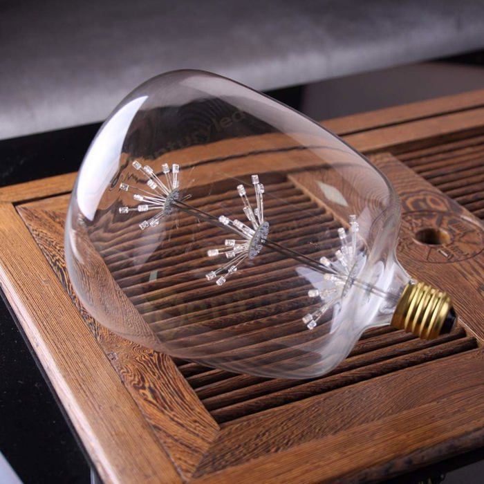 Decoratieve LED-lamp G145 E27 3W HCT-stijl – Knipperend lichteffect, vintage Edison kerststijl