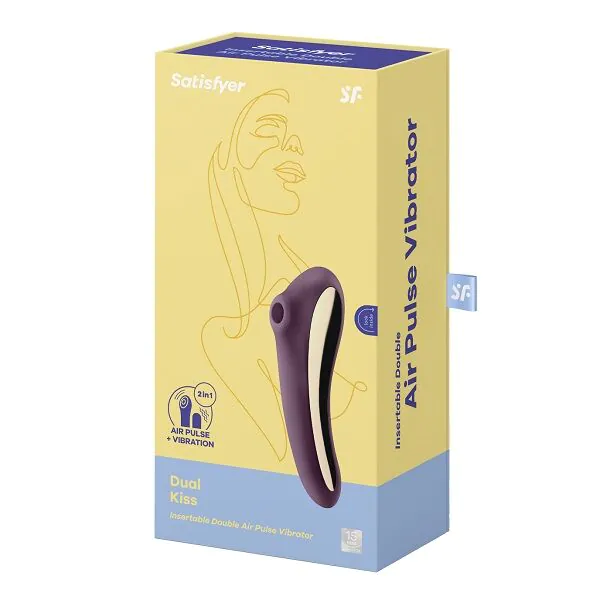 Satisfyer Masażer Dual Kiss Wine Red Masażer intymny
