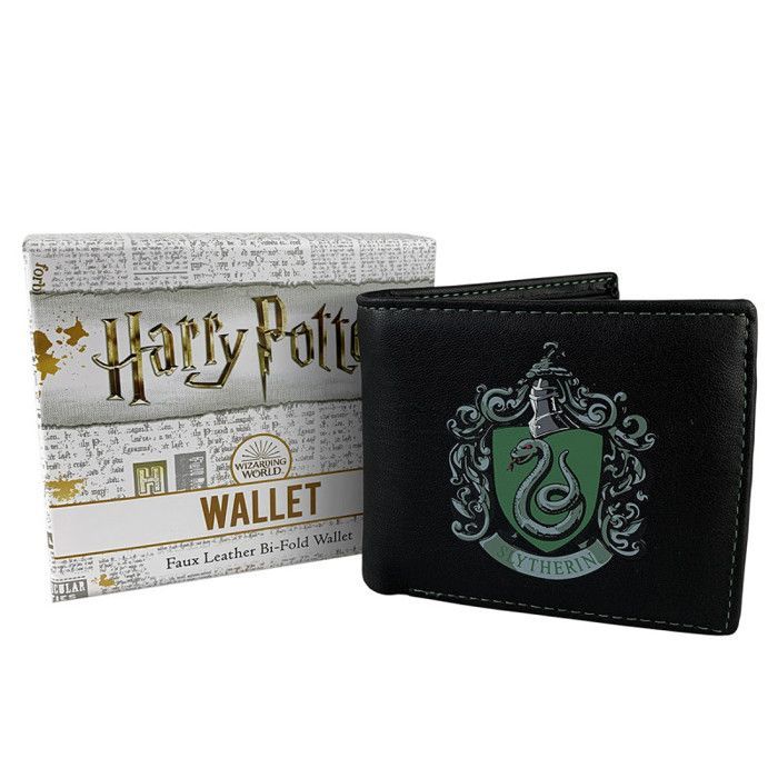 Wallet - HARRY POTTER - Slytherin - Black - Unisex - Soft