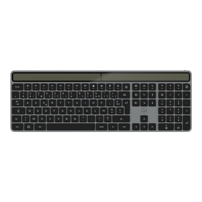 Keyboard - Flat keys - MOBILITY LAB - KS720W - Full-size - AZERTY - Solar powered - No backlight