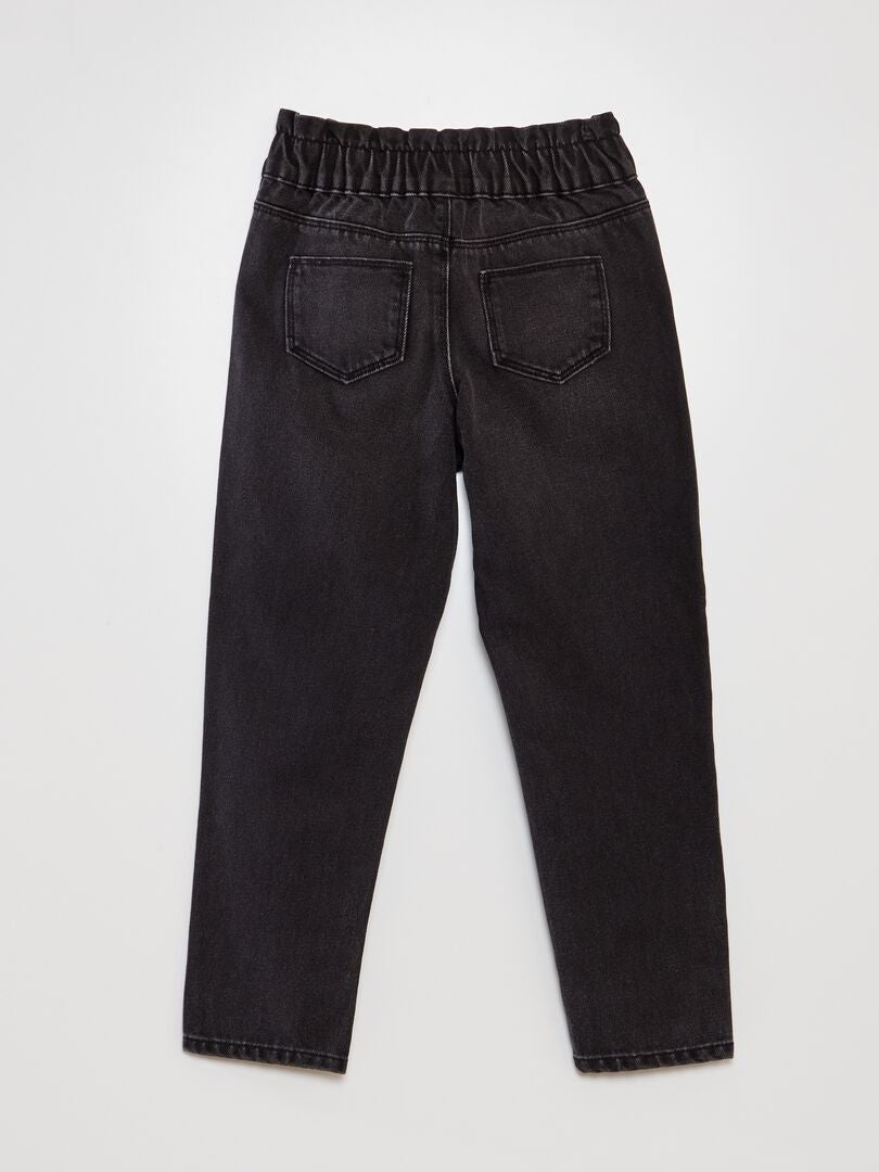 Paperbag jeans - zwart
