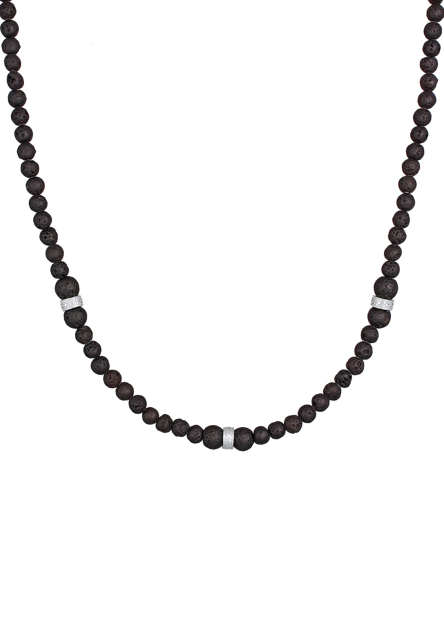 KUZZOI Hommes Vintage surfeur Tendance avec des boules de lave en Argent Sterling 925