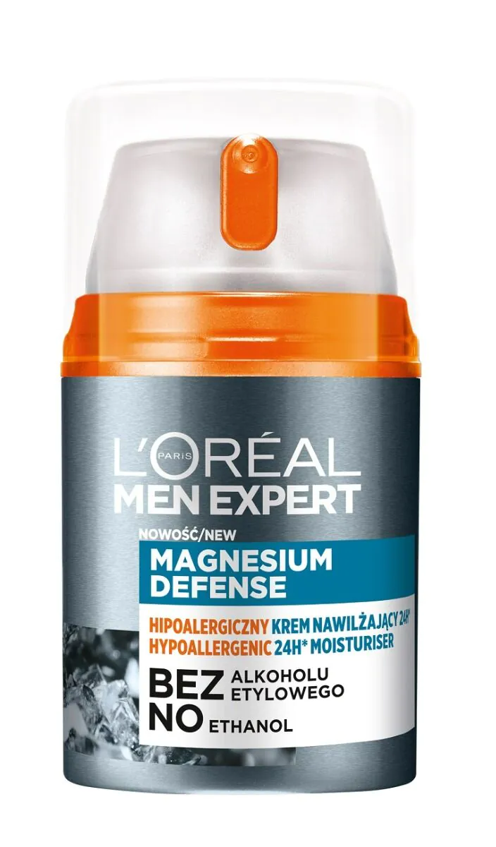 L’Oréal Men Expert Magnesium Defense Hipoalergiczny krem nawilżający 24H