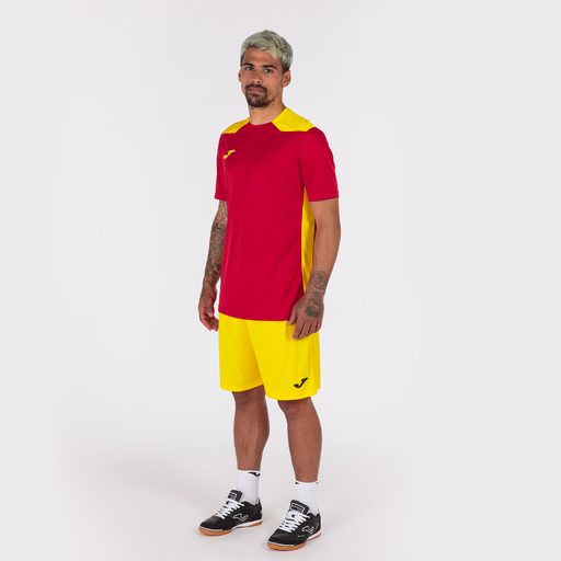 Joma Championship VI Short Sleeve T-Shirt Red Yellow