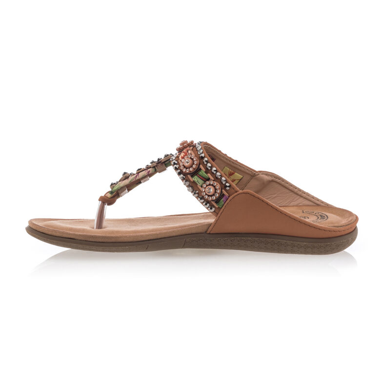Brune sandaler med stringtruse til dame