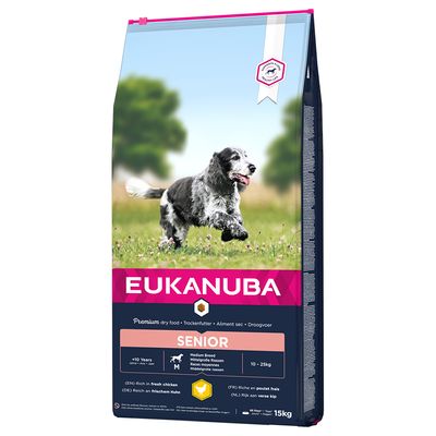 Eukanuba Caring Senior közepes termetű - csirke