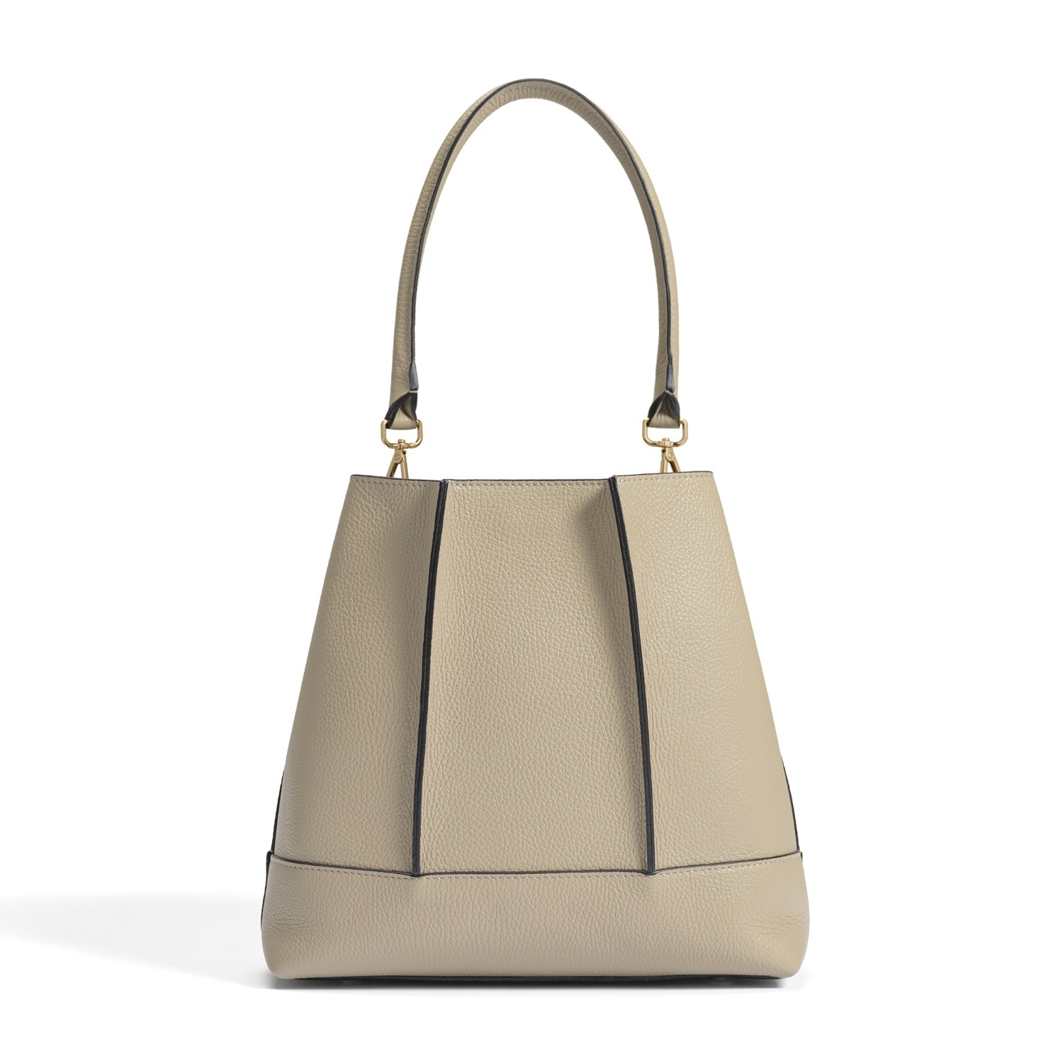 Bolsa de ombro Isabel Bernard Femme Forte Macie taupe - couro de bezerro - IB25074