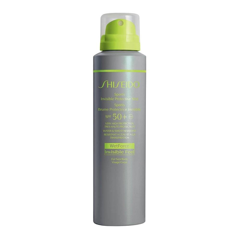 Shiseido Sun Spray Sport saules aizsargspreja aerosols, neredzams, aizsargājošs SPF 50+, 150 ml
