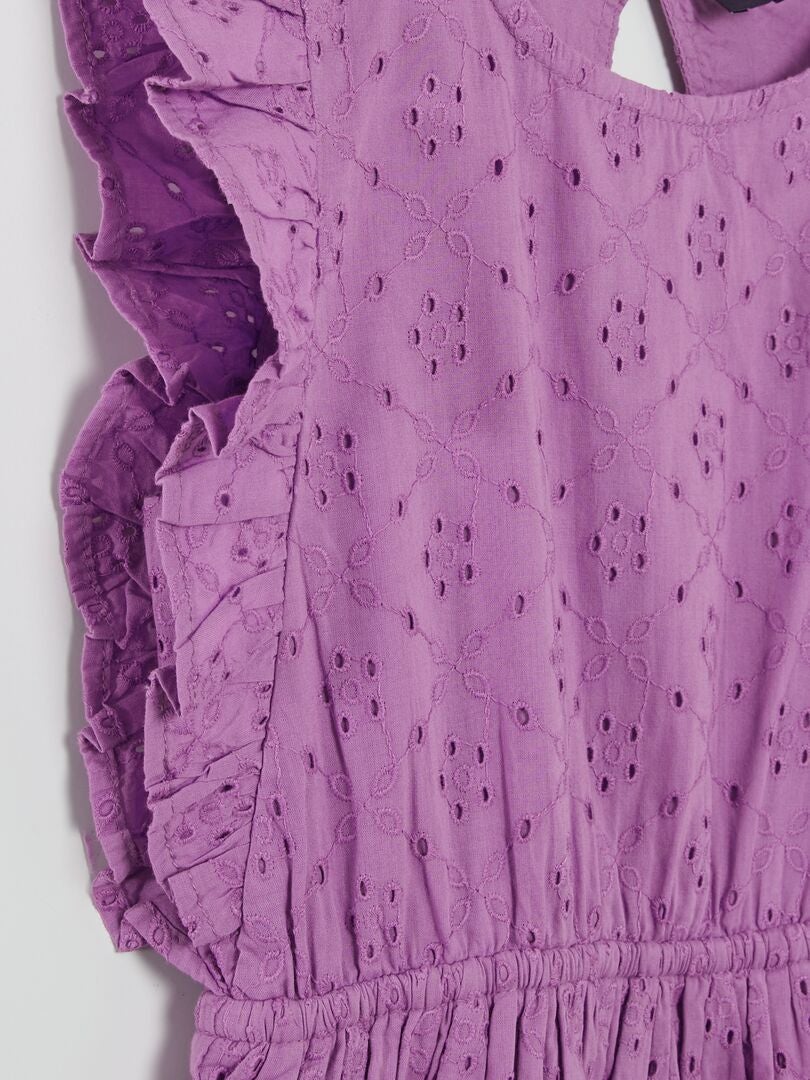 Vestido de punto inglés - MORADO
