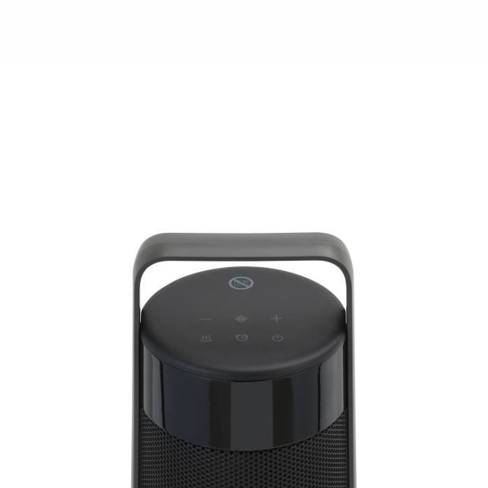 Calefactor oscilante con ventilador - Cerámico - OCEANIC - 2000 W - Control remoto - Negro
