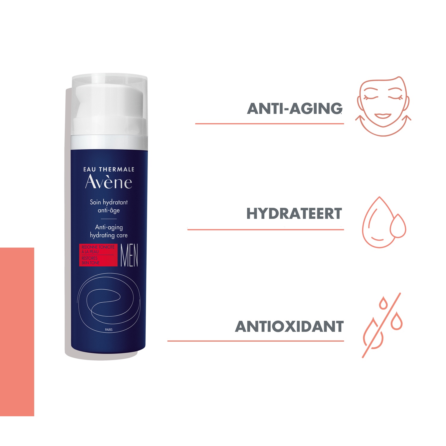 Avène krema proti staranju za moške – vlažilna nega – 50 ml