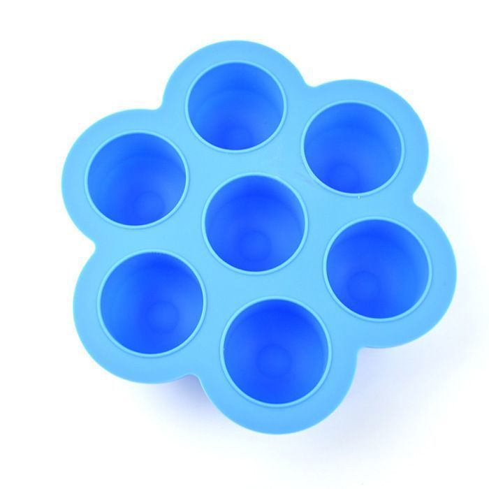 Recipientes de silicona para comida de bebé, bandejas para congelar con tapa para almacenar alimentos.
