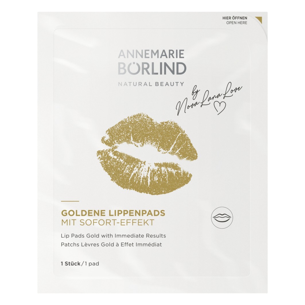 ANNEMARIE BÖRLIND lūpų kaukė AUKSINĖS LŪPŲ PADS su momentiniu poveikiu - 4 vnt.