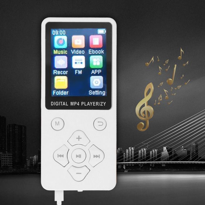 Leitor de MP4 - SHIPENOPHY - Tela colorida de 1,8 polegadas - Bluetooth 5.0 - 32 GB - Recarregável via USB