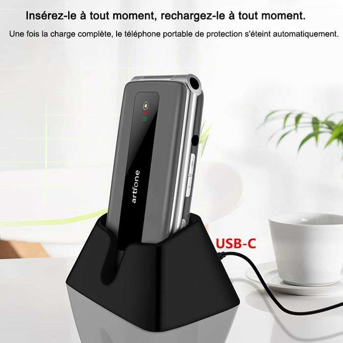 artfone 4G Telephone Portable Senior à Clapet écran 2.4