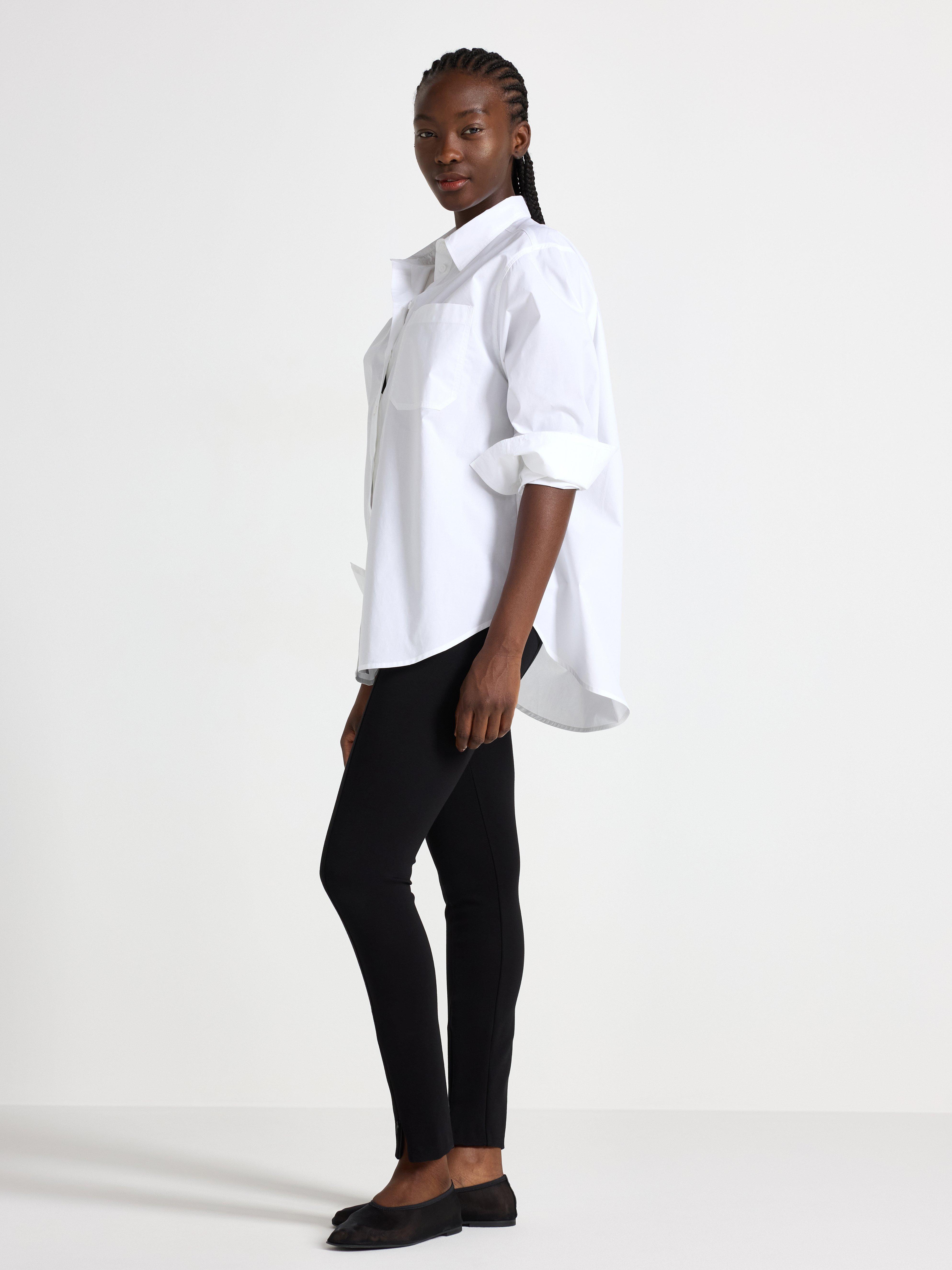 Leggings de punto de talle alto negros