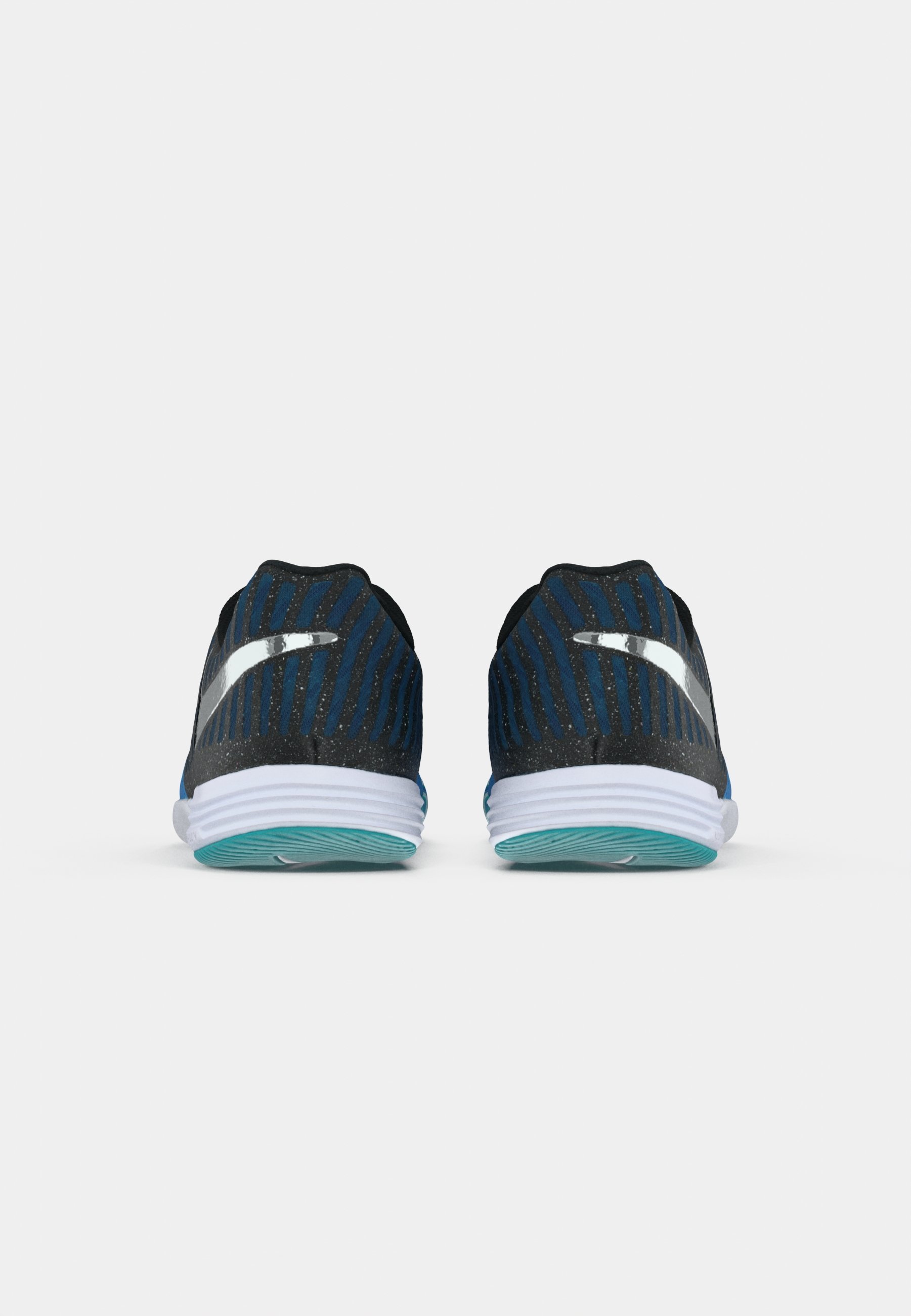 Nike Performance LUNAR GATO - Zaalvoetbalschoenen - metallic zilver/zwart/neptunusblauw