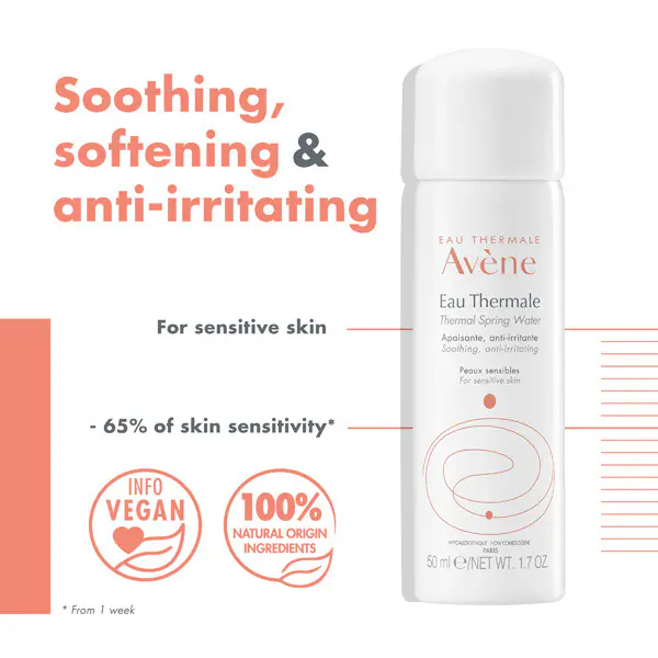 Spray de agua termal Avène para piel sensible 50 ml