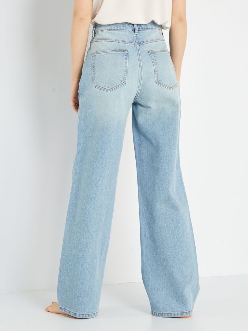 Pantalones vaqueros de pierna ancha - 34L - azul