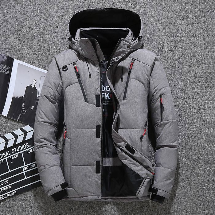 Chaqueta de plumas para hombre FUNMOON - Otoño/Invierno - Capa gruesa - Azul