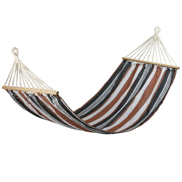 Hamak Paradise 200 x 100 cm w paski szaro-brązowe PATIO | Dajar