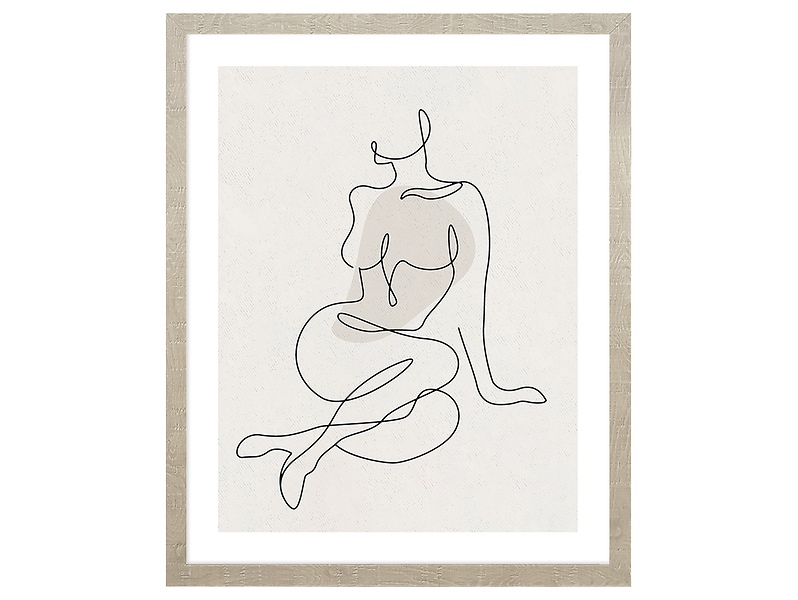 Obraz w ramie Woman Lineart Body No.1 43x53 cm
