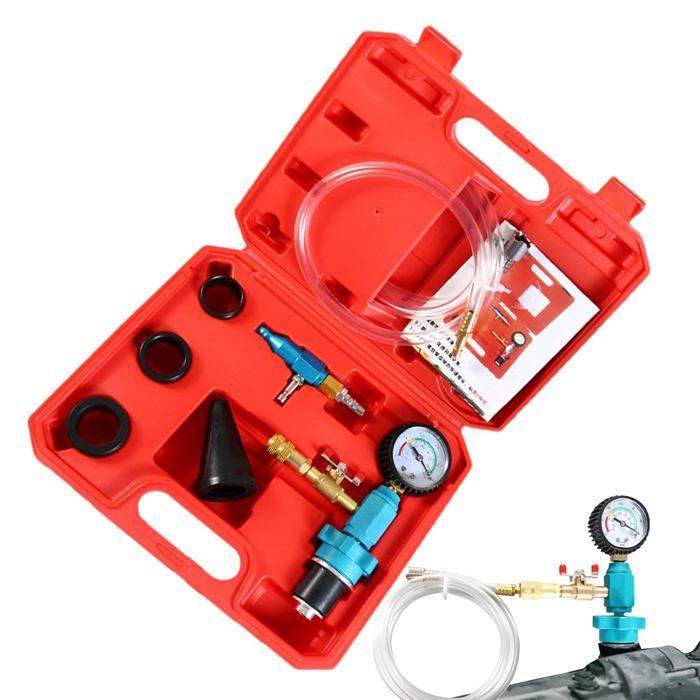 Kit di riempimento del liquido di raffreddamento - 1 pezzo - Strumento di spurgo del radiatore a vuoto - Adatto per auto - Rosso Cuneary