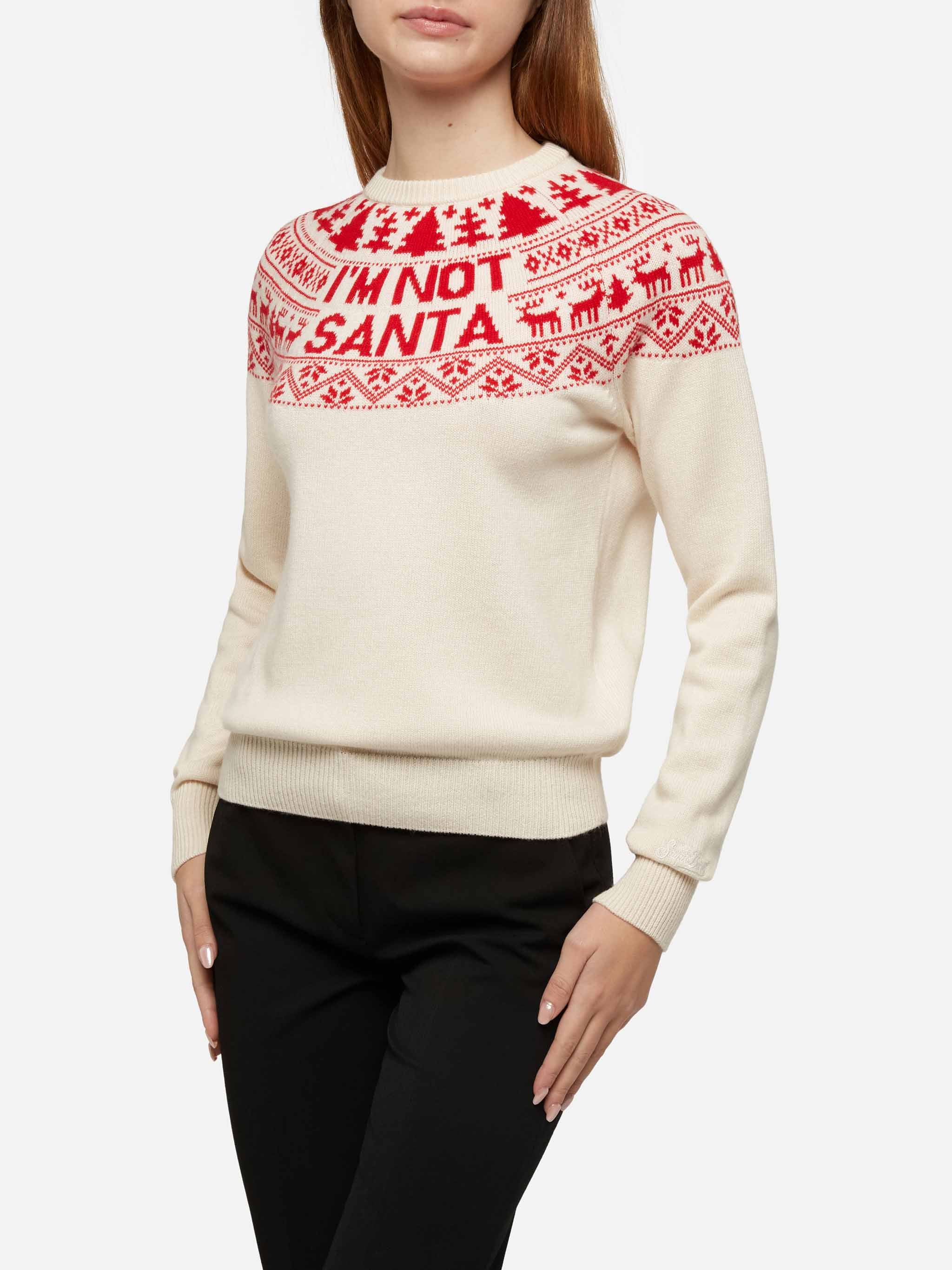 Nuevo suéter blanco Queen con jacquard 