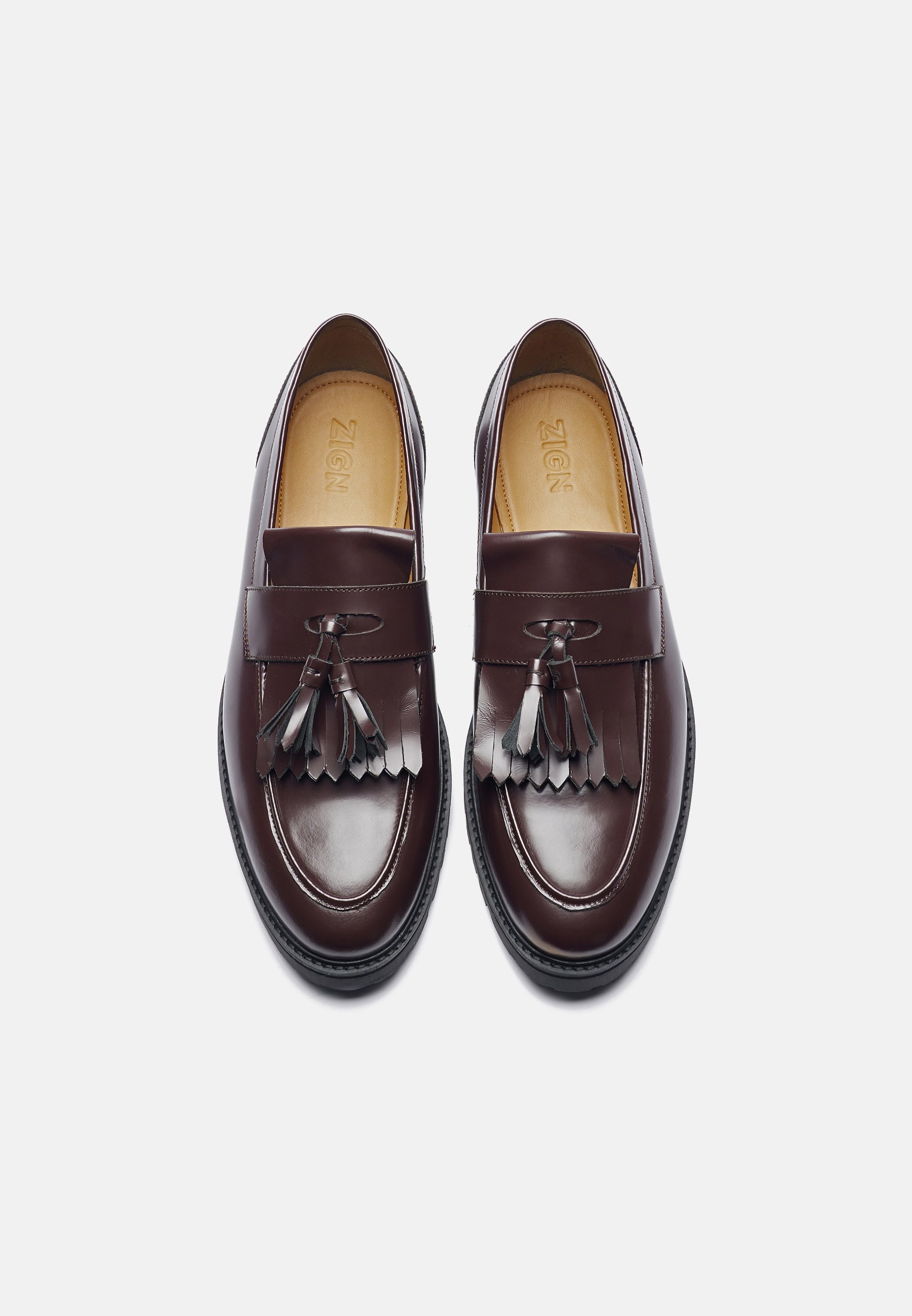 Chaussures Zign Smart sans lacets - rouge foncé