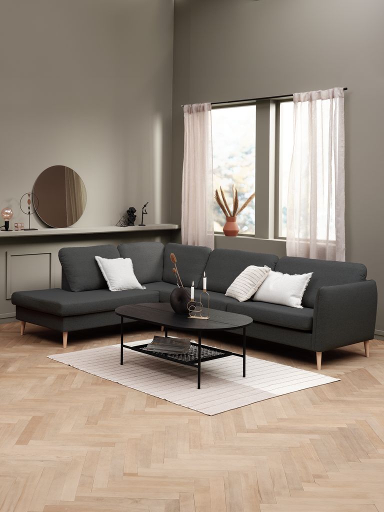 HINNERUP HINNERUP Klub stolić 75x120 s policom crni
