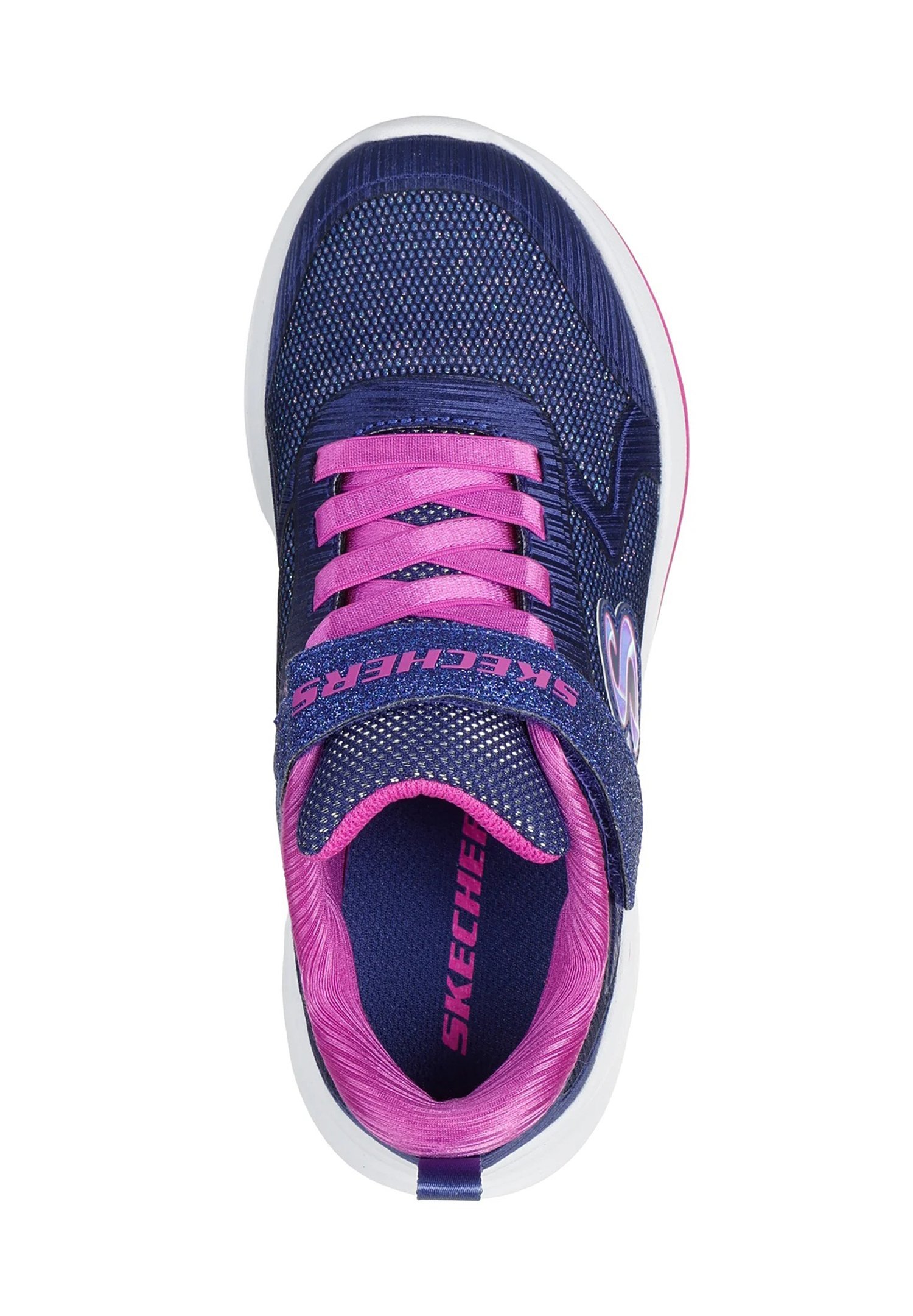 Skechers WAVE - Sneakers - marineblauwe glitter mesh/afwerking