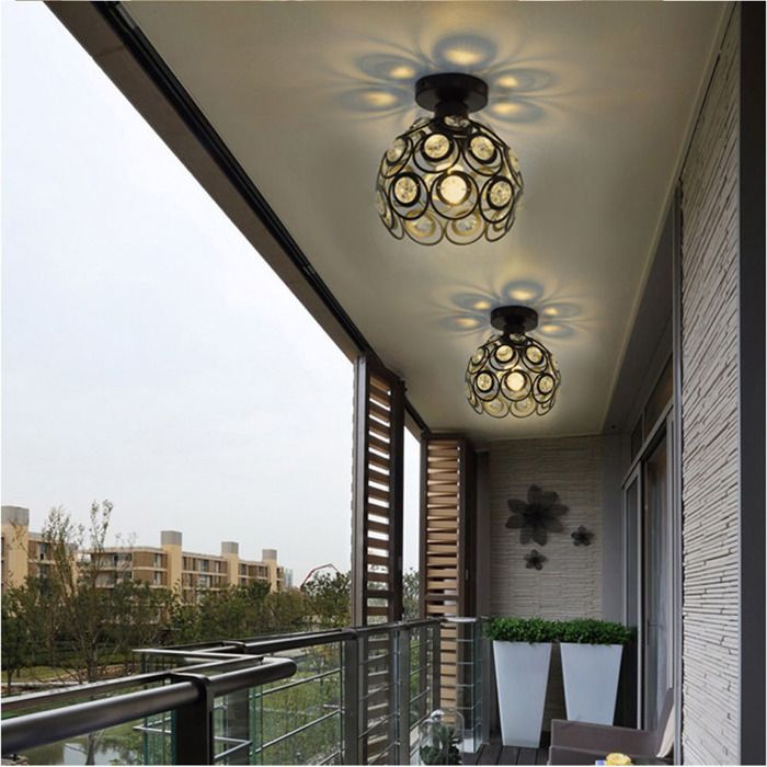 Lámpara de techo LED moderna UNI, lámpara de techo con jaula de cristal negro para sala de estar, baño y dormitorio (negro, 20 cm).