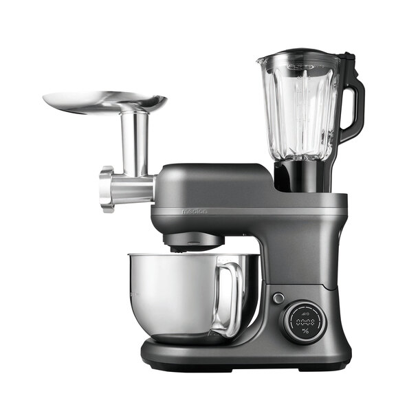 Digital food processor with ice bowl, 4 in 1, titanium (MD 18440)