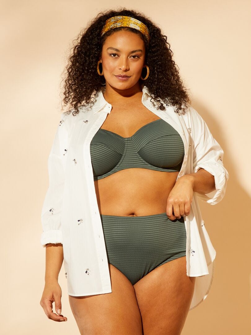 Seersucker bikinibroekje - GROEN