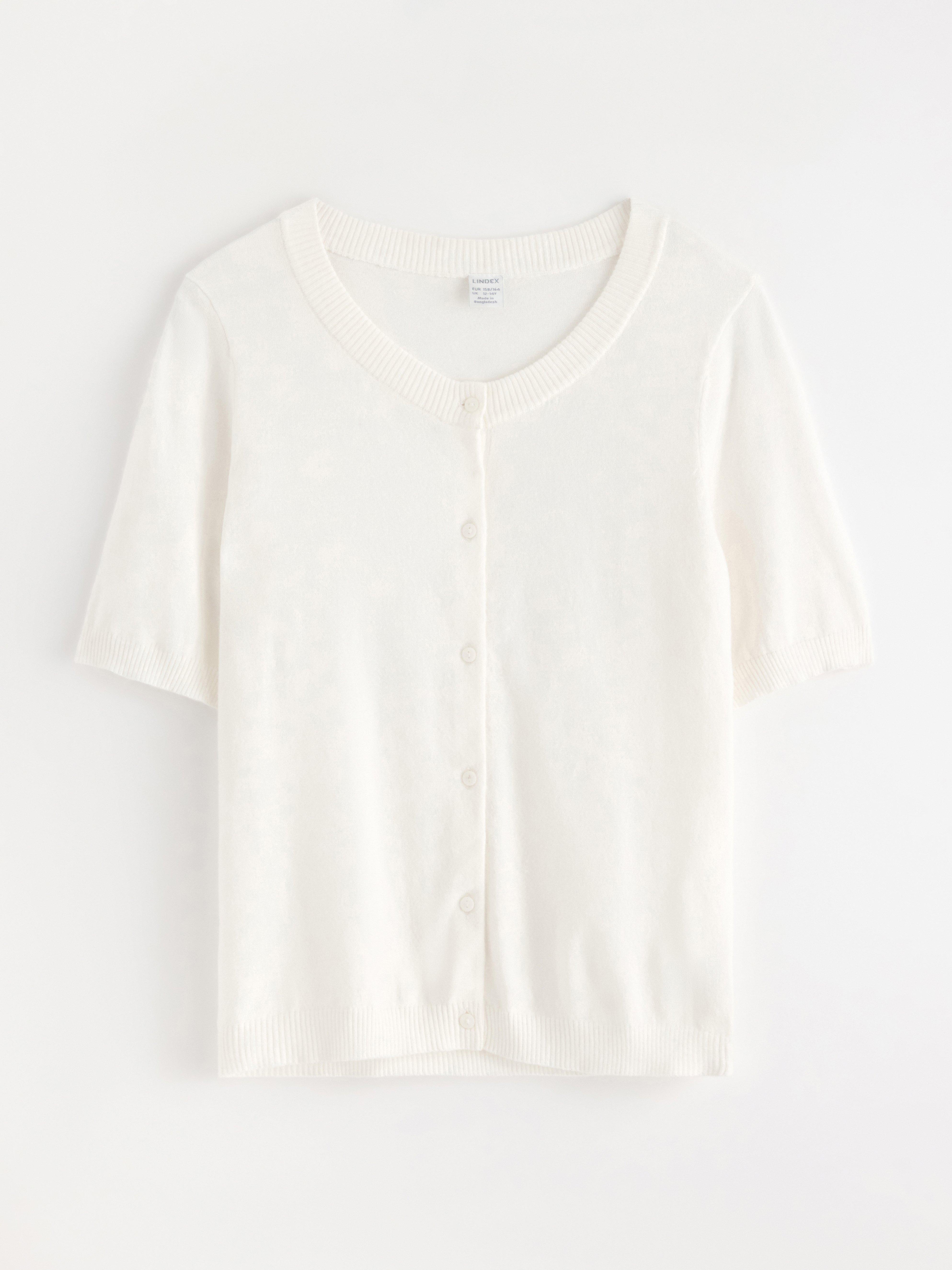 Krátký rukávový kardigan Off White