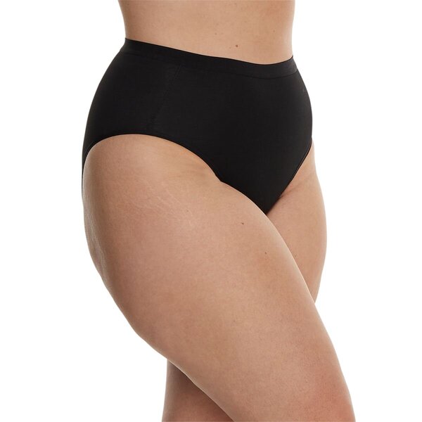 Braguitas de mujer Kruidvat Cotton Shape de talle alto<br>Negro, talla XL, 2 unidades