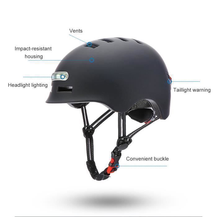 Casque de Vélo - SURENHAP - Rithok - Charge USB - Lumière Vive - Avertisseur Arrière