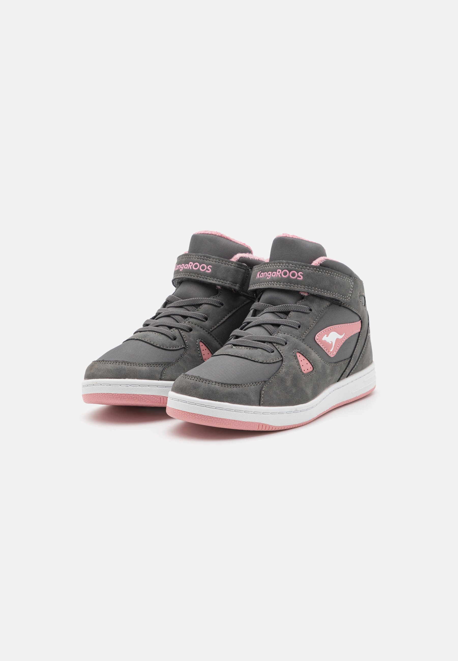 KangaROOS K-CP KALLEY II - Magasszárú edzőcipő - acélszürke/poros rózsaszín