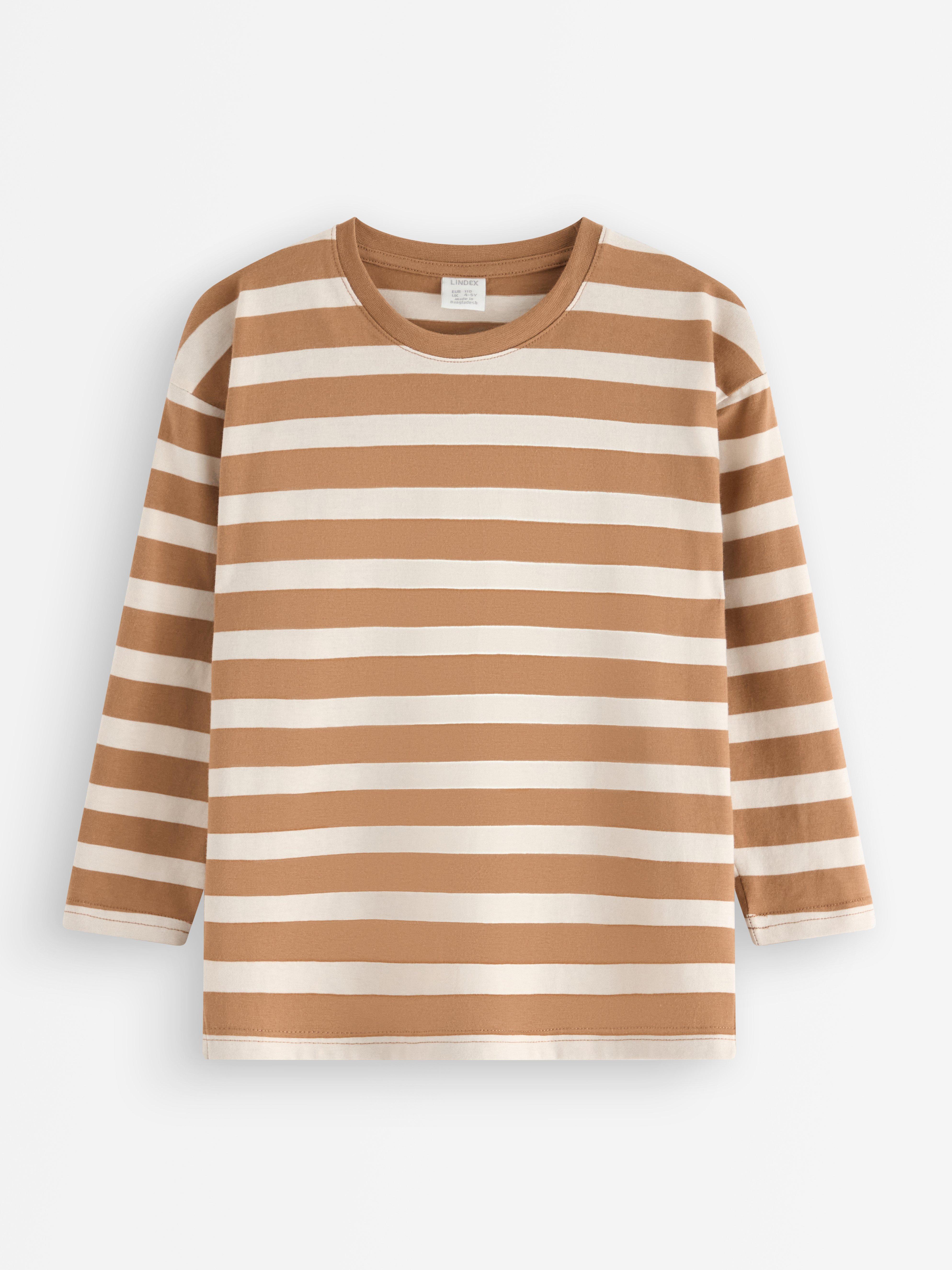 Langermet topp Mørk Dusty Beige