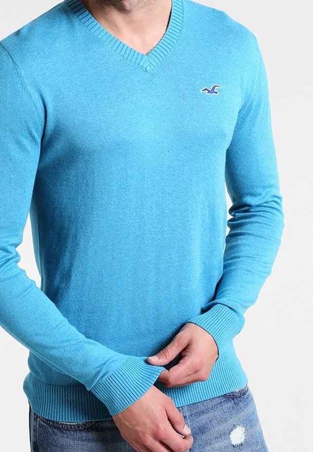 Hollister Co. Neulepusero - sininen meleerattu