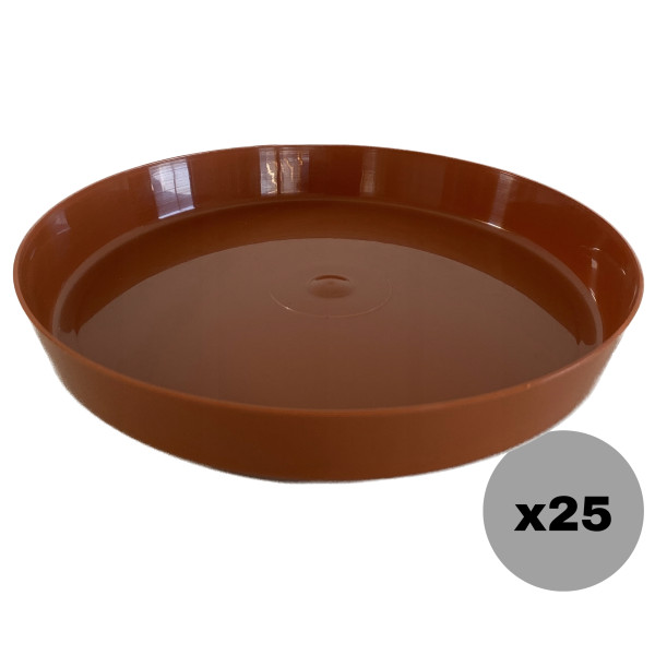 Podstawka Pod Doniczkę 22 cm TERAKOTA Tworzywo Sztuczne ZESTAW 25sztuk