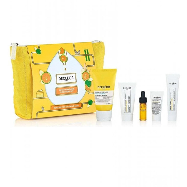 Decleor - Zelená sada pěna, peeling, sérum, balzám, taštička